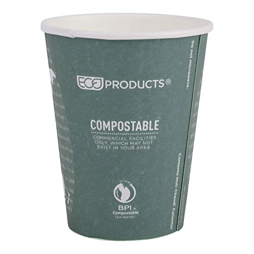 Compostable eco-friendly cup with logo