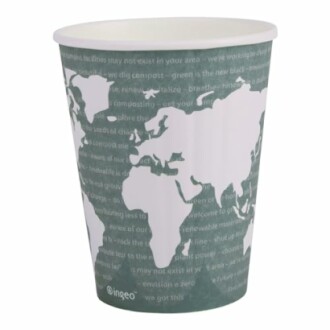 ECO PRODUCTS Compostable Disposable Insulated World Art 12oz Coffee Cups